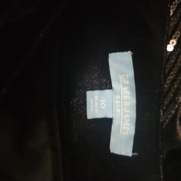 Draper james women's velvet fly front pants with side sequin size 10 bla… - Picture 12 of 13